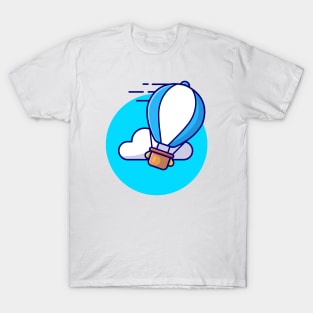 Hot Air Balloon Cartoon Vector Icon Illustration (2) T-Shirt